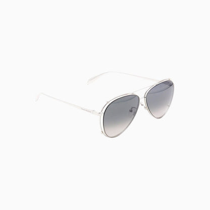 Alexander Mcqueen Grey Silver Metal Sunglasses