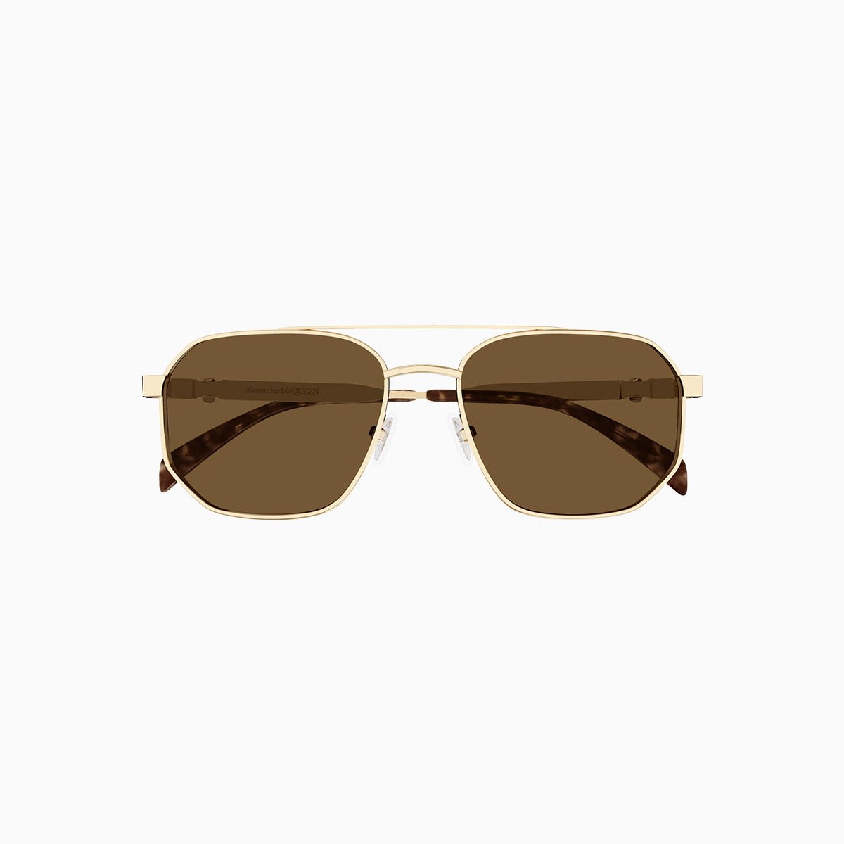 Men's Alexander Mcqueen Gold Brown Sunglasses