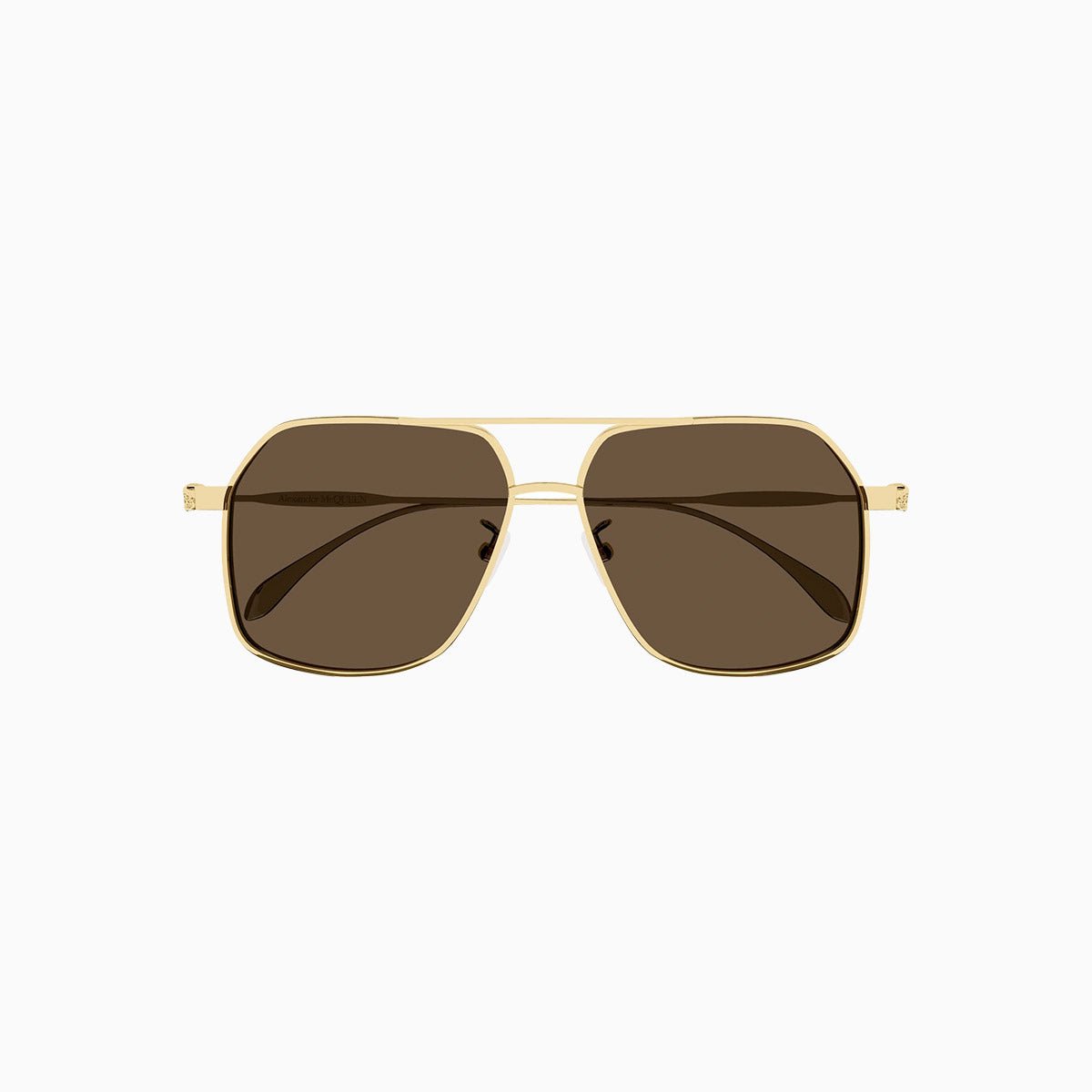 Men's Gold Brown Sunglasses