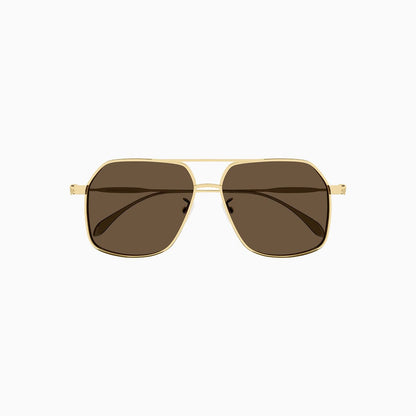 Men's Gold Brown Sunglasses