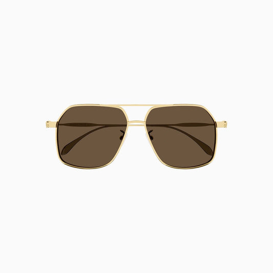 Men's Gold Brown Sunglasses