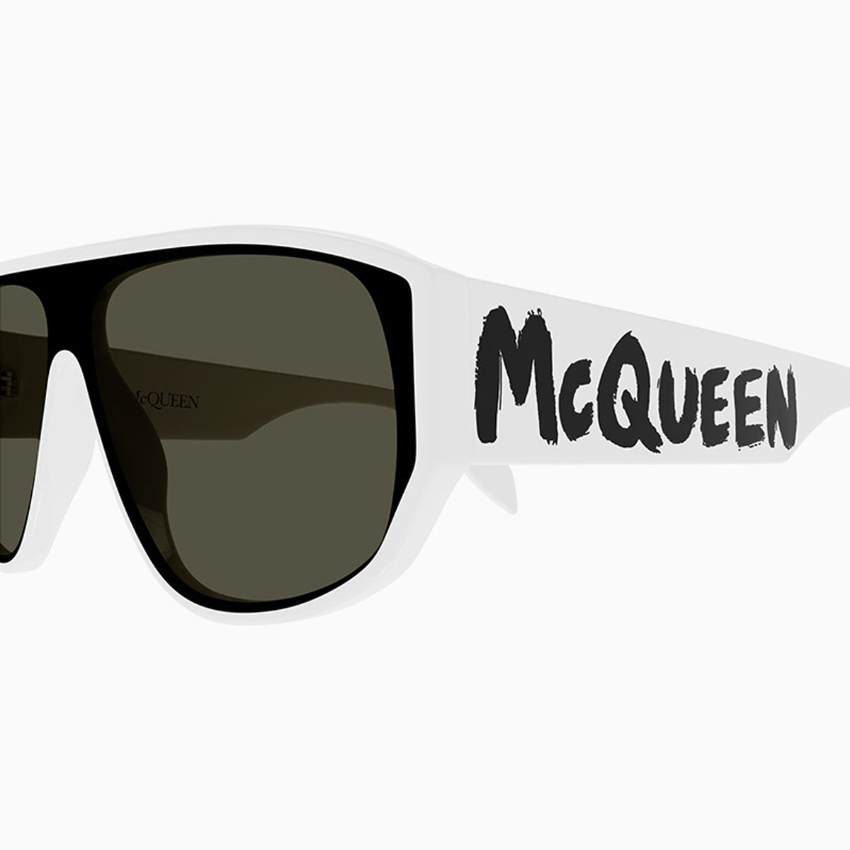 Men's White Green Sunglasses