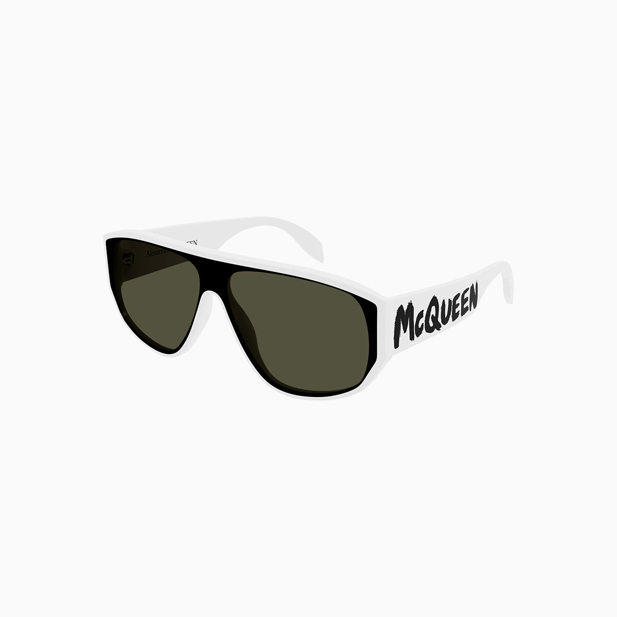 Men's White Green Sunglasses