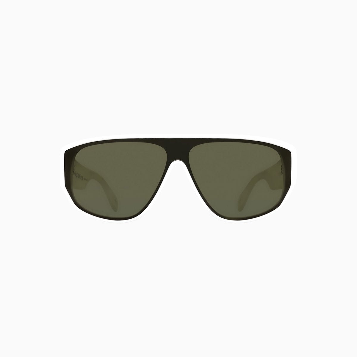 Men's White Green Sunglasses