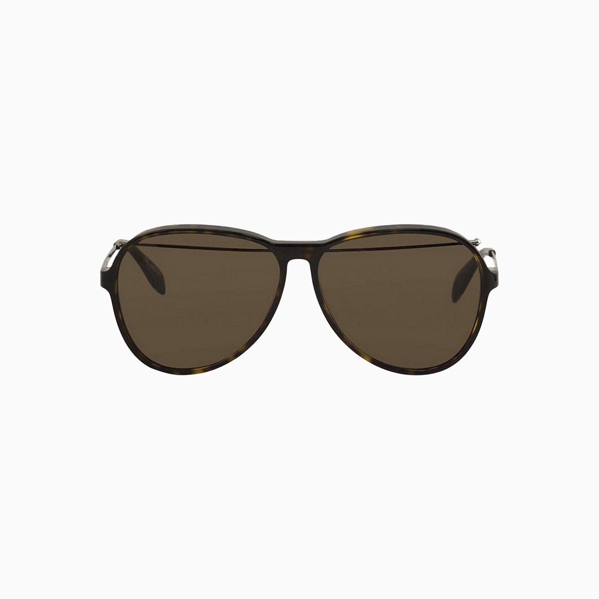 Alexander Mcqueen Ruthenium Havana Brown Sunglasses