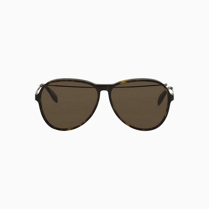 Alexander Mcqueen Ruthenium Havana Brown Sunglasses
