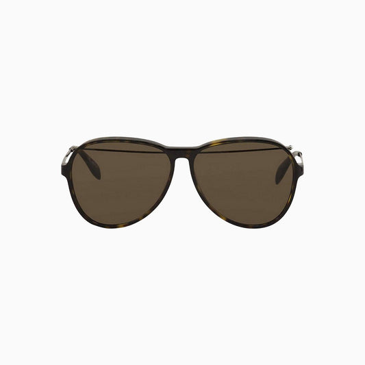 Alexander Mcqueen Ruthenium Havana Brown Sunglasses