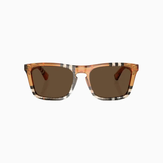Men's Check Square Sunglasses