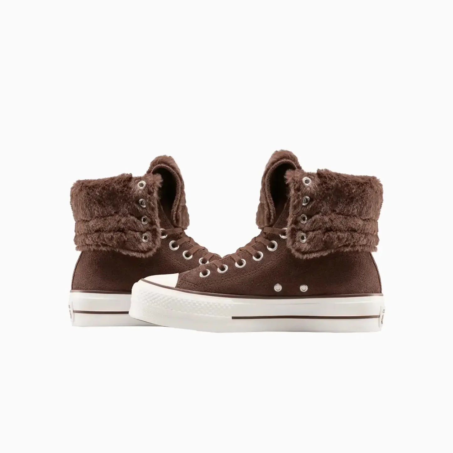 Women's All Star Fold Over Lift X-Hi Faux Fur