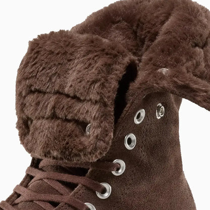 Women's All Star Fold Over Lift X-Hi Faux Fur
