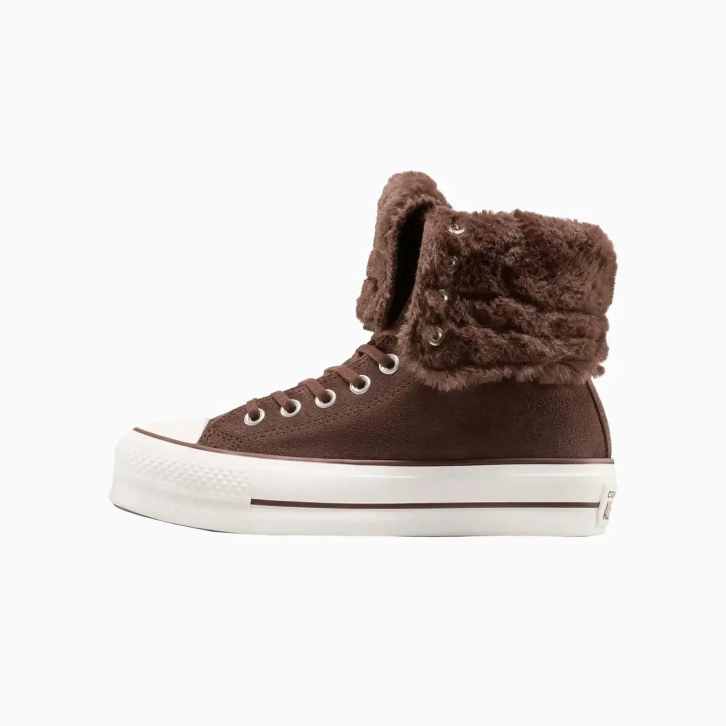 Women's All Star Fold Over Lift X-Hi Faux Fur