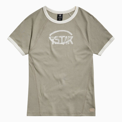 Women's Army Ringer Slim T-Shirt