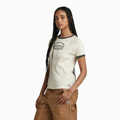 Women's Army Ringer Slim T-Shirt