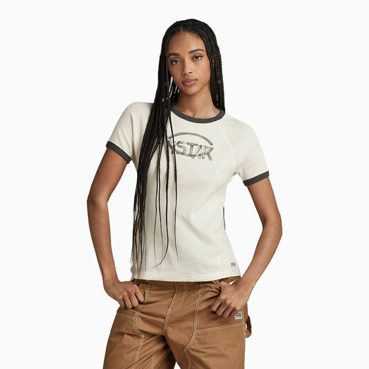 Women's Army Ringer Slim T-Shirt