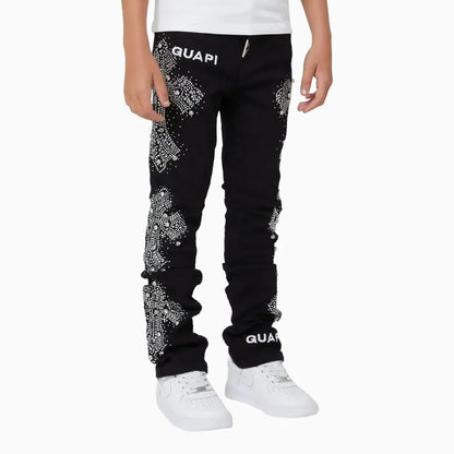 Kid's Distressed Cross Denim Pant