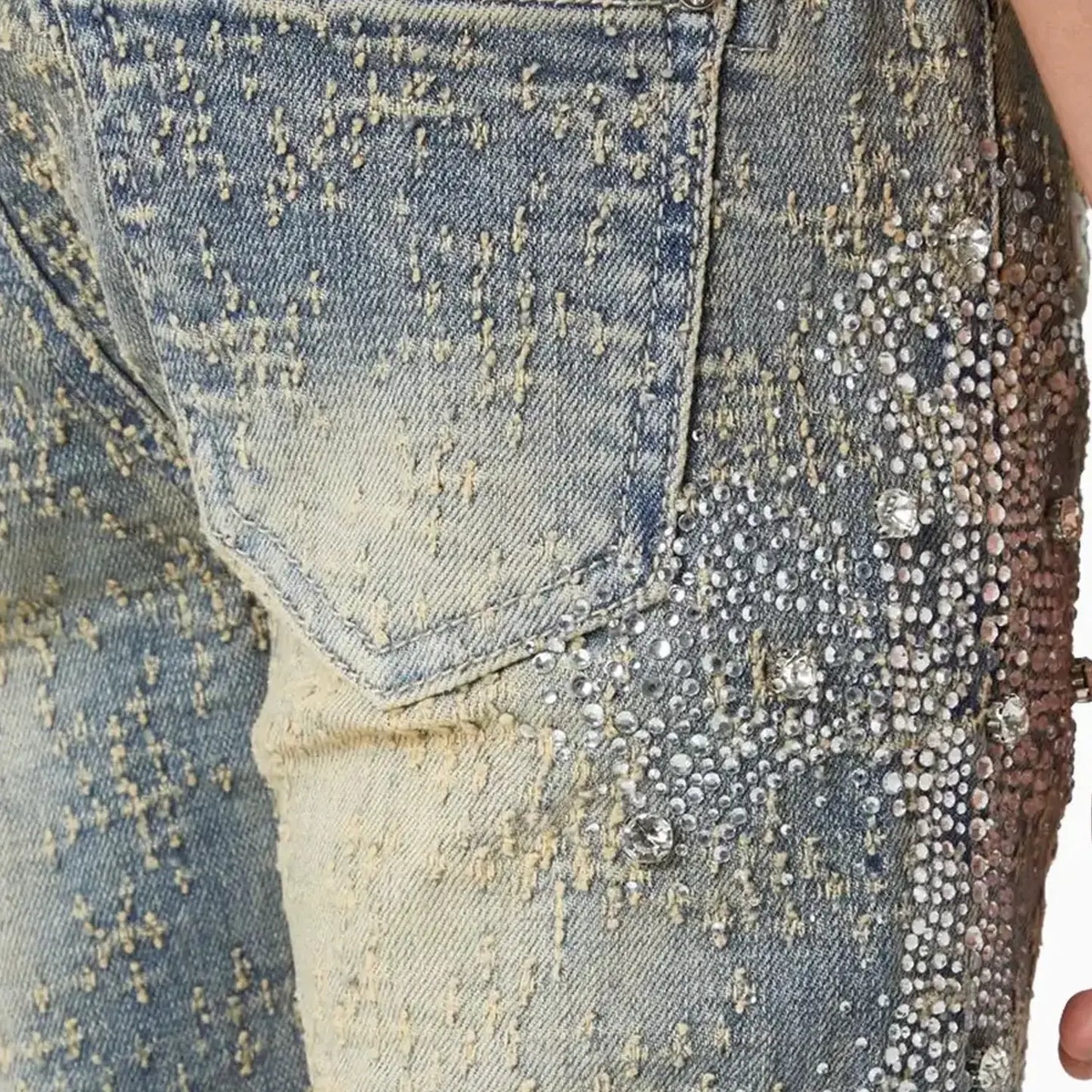 Kid's Distressed Cross Denim Pant