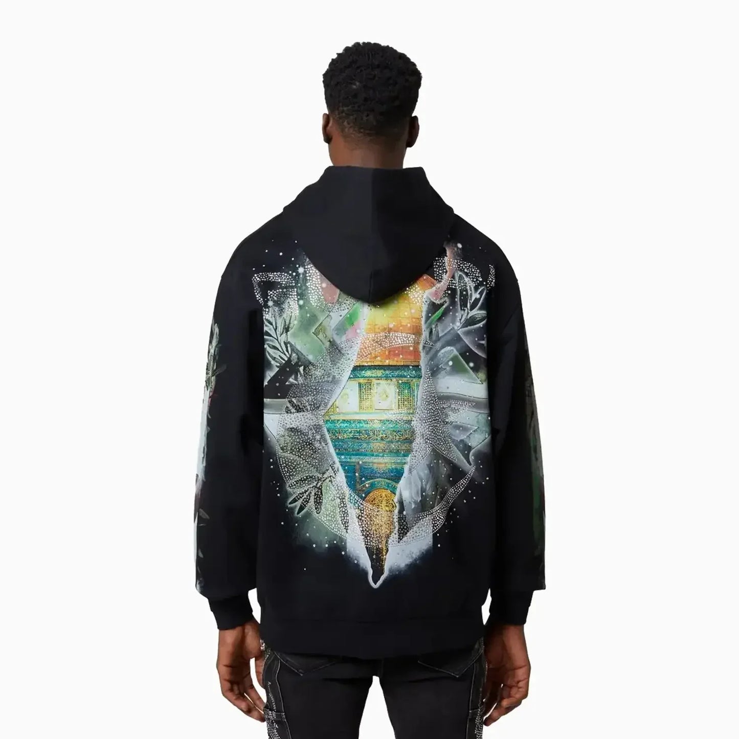 Men's Black Free Palestine Hoodie