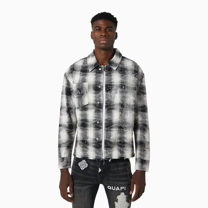 Men's Cloud Grey Cross Flannel Shirt