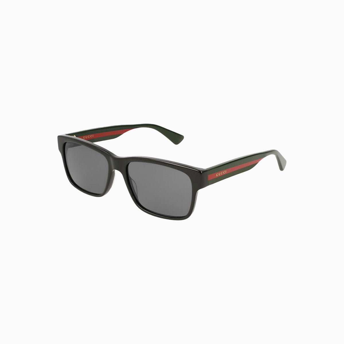Men's Black Grey Square Sunglasses