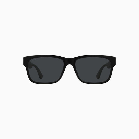 Men's Black Grey Square Sunglasses