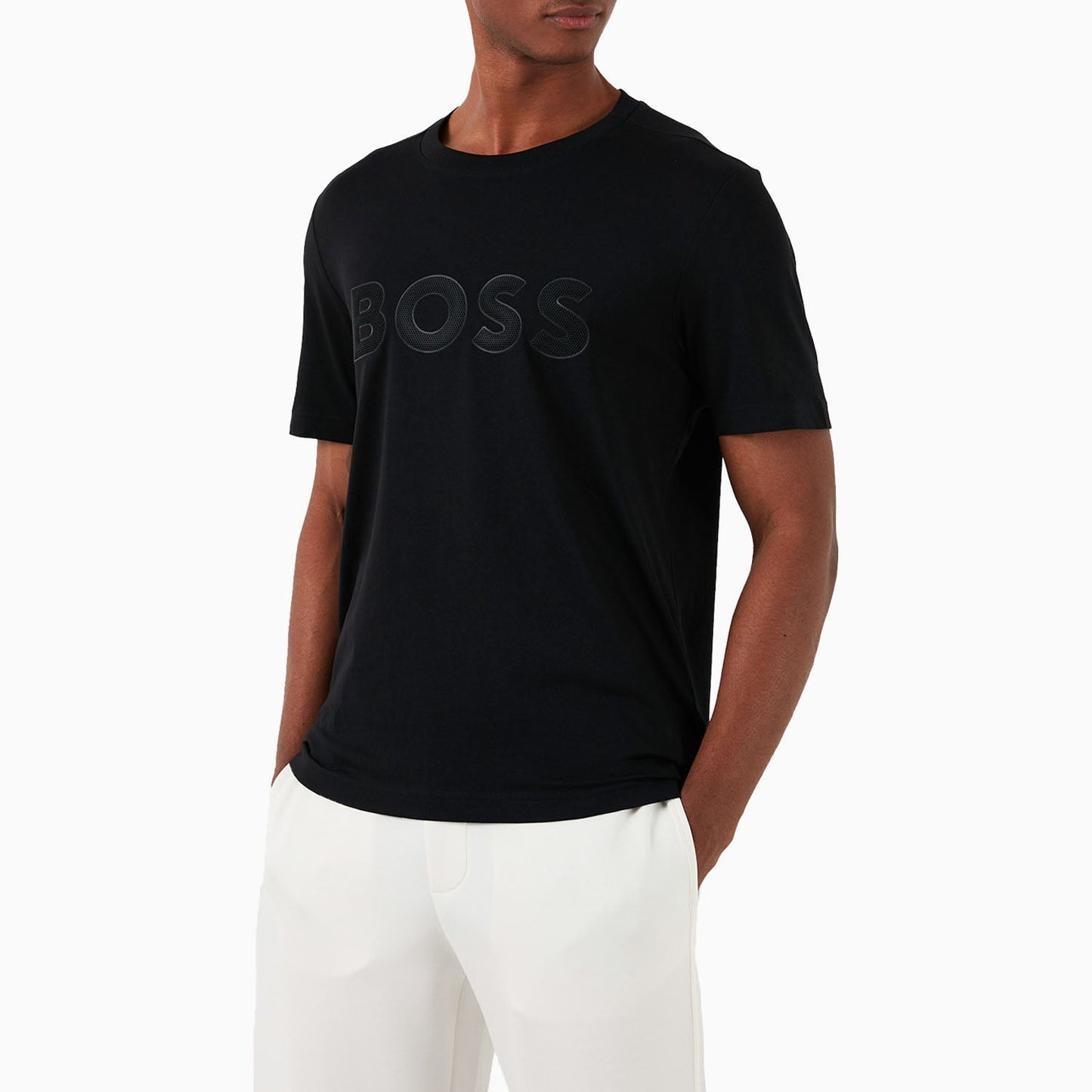 Men's Cotton Jersey Regular Fit T-Shirt With Mesh Logo
