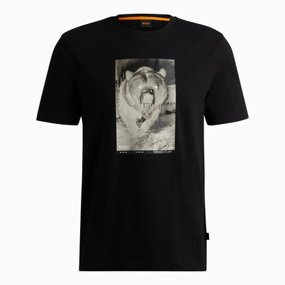 Men's Cotton Jersey Regular Fit T-Shirt With Seasonal Print