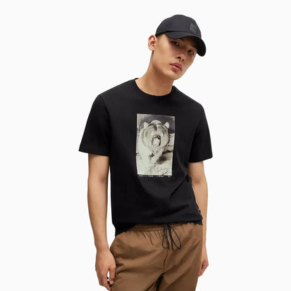 Men's Cotton Jersey Regular Fit T-Shirt With Seasonal Print