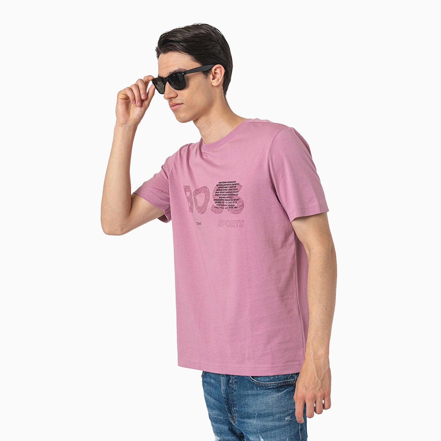 Men's Cotton Jersey Regular Fit T-Shirt With Signature Artwork