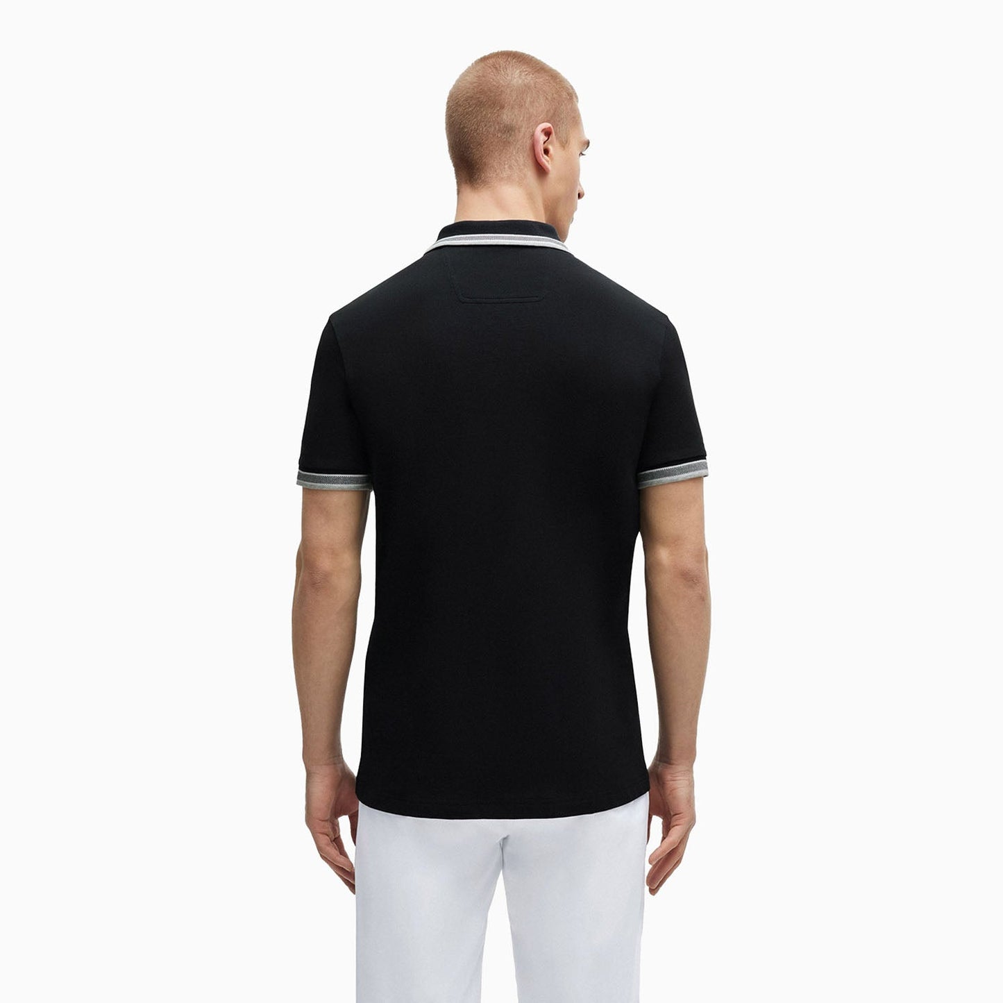 Men's Cotton-Pique Polo Shirt With Contrast Logo