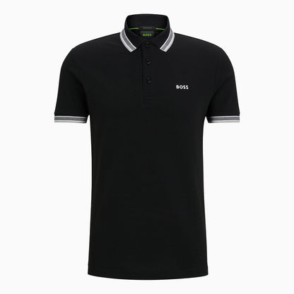 Men's Cotton-Pique Polo Shirt With Contrast Logo