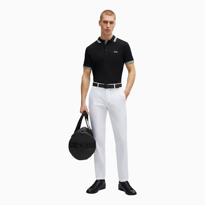 Men's Cotton-Pique Polo Shirt With Contrast Logo