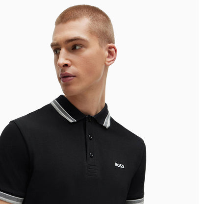 Men's Cotton-Pique Polo Shirt With Contrast Logo