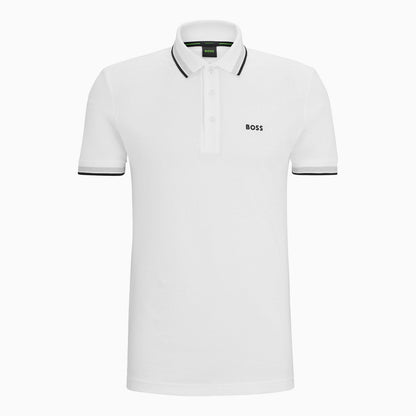 Men's Cotton-Pique Polo Shirt With Contrast Logo
