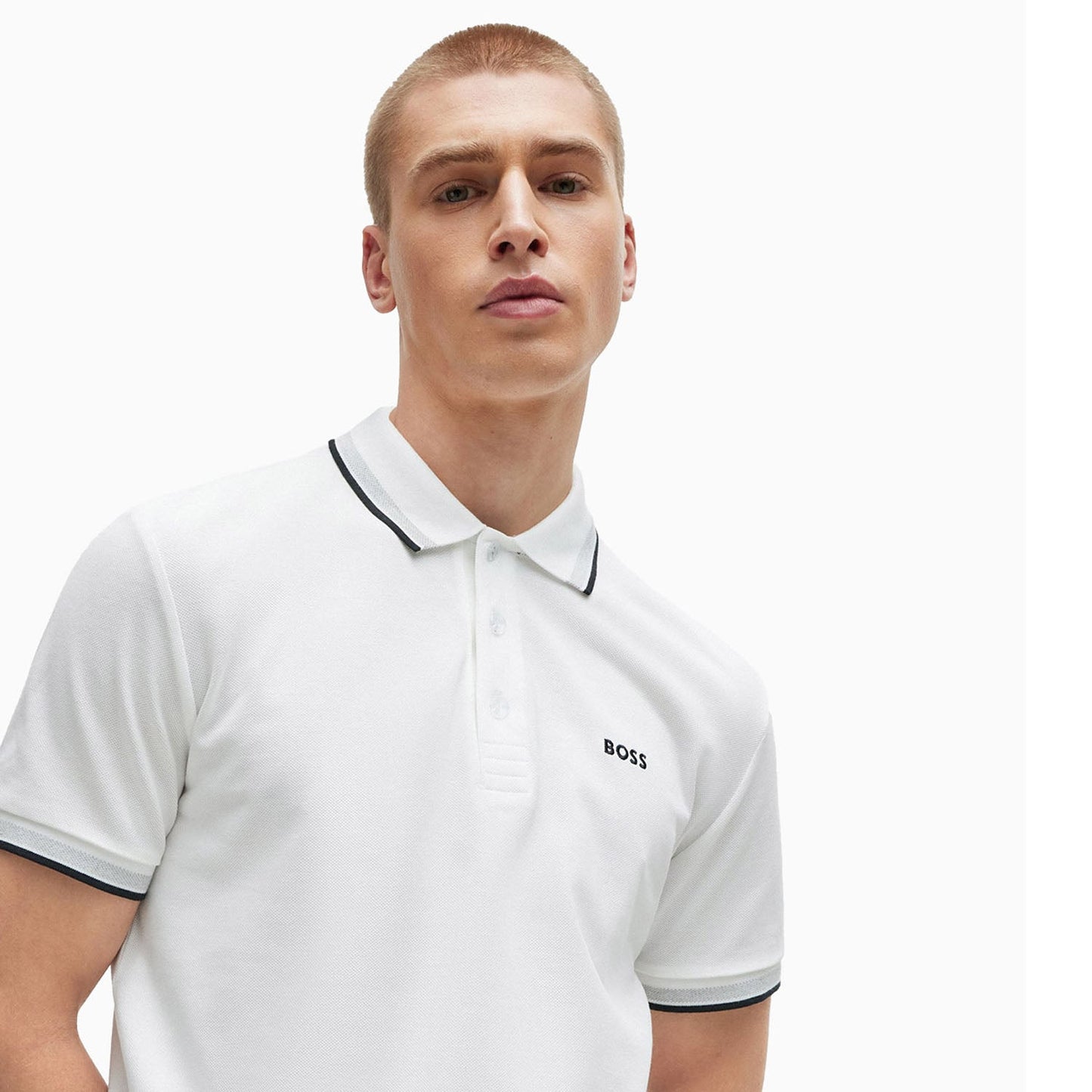 Men's Cotton-Pique Polo Shirt With Contrast Logo