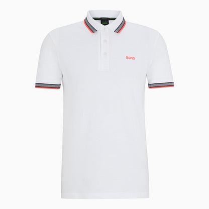 Men's Cotton-Pique Polo Shirt With Contrast Logo