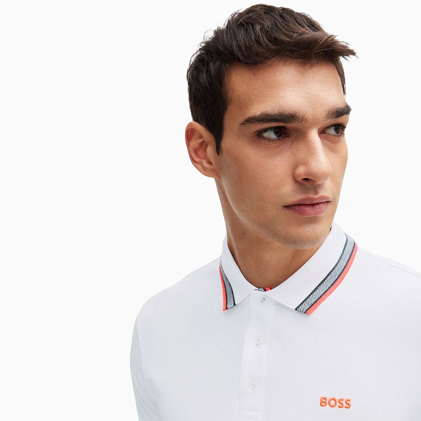 Men's Cotton-Pique Polo Shirt With Contrast Logo