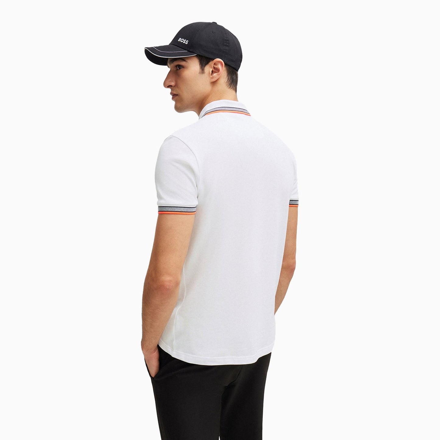 Men's Cotton-Pique Polo Shirt With Contrast Logo