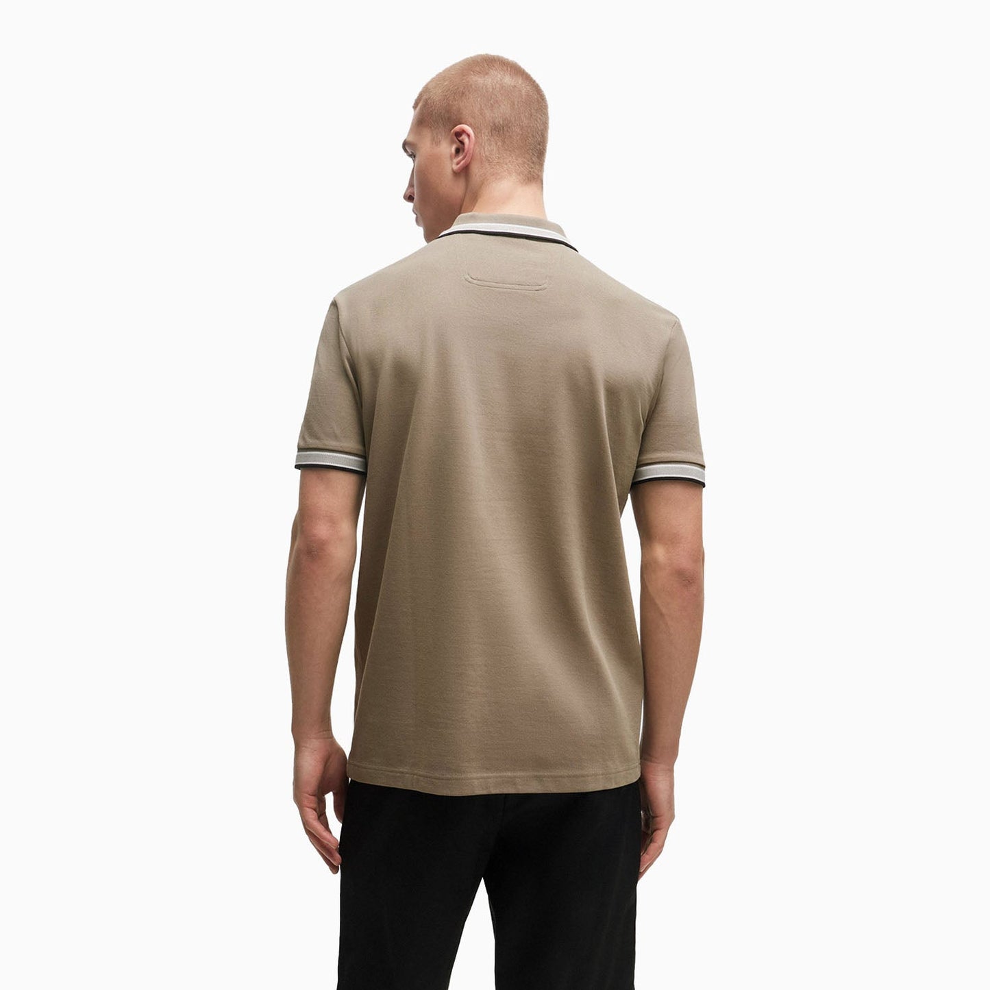 Men's Cotton-Pique Polo Shirt With Contrast Logo
