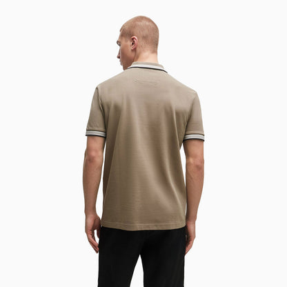 Men's Cotton-Pique Polo Shirt With Contrast Logo