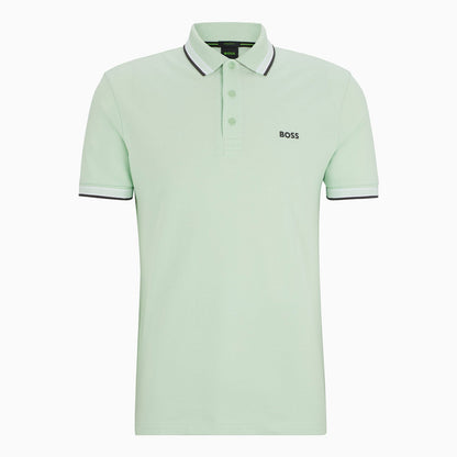 Men's Cotton-Pique Polo Shirt With Contrast Logo