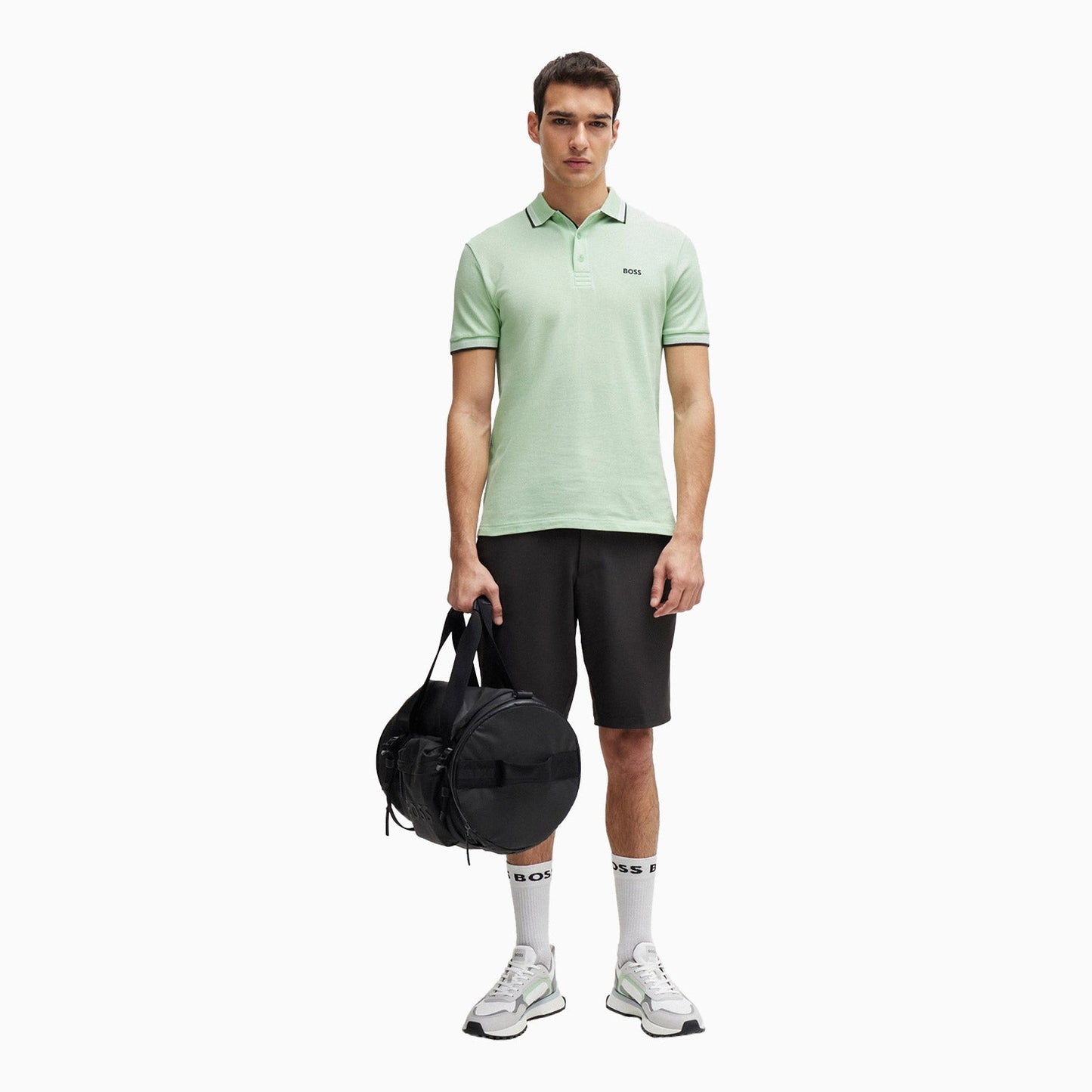 Men's Cotton-Pique Polo Shirt With Contrast Logo