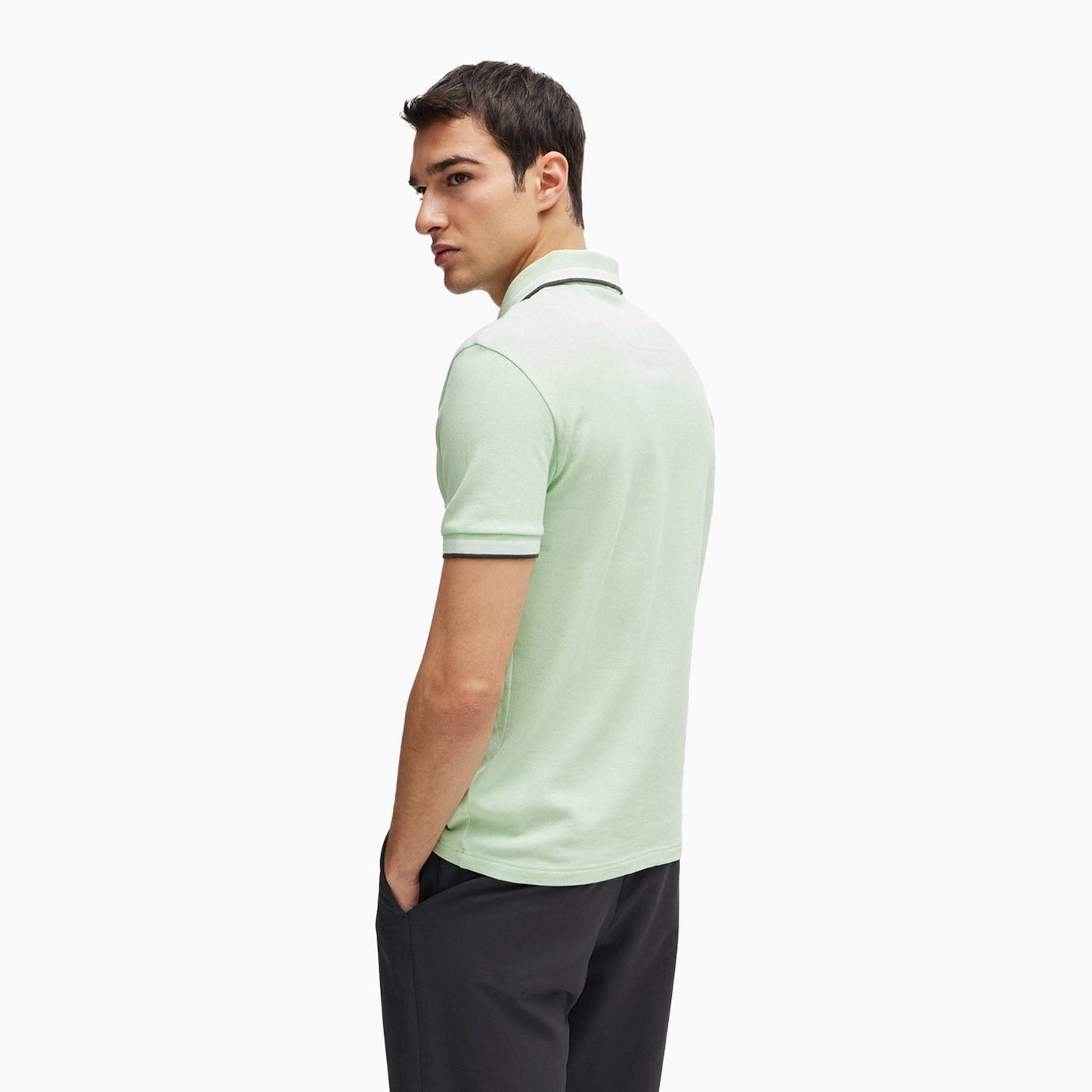 Men's Cotton-Pique Polo Shirt With Contrast Logo