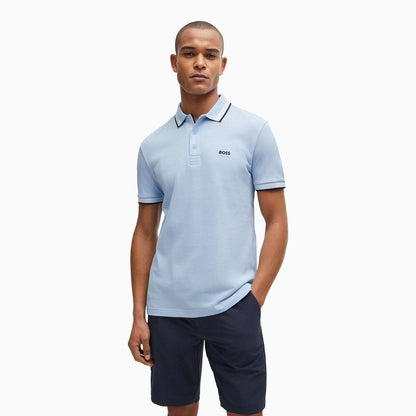 Men's Cotton-Pique Polo Shirt With Contrast Logo