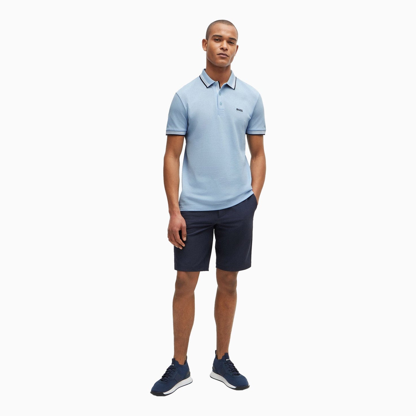 Men's Cotton-Pique Polo Shirt With Contrast Logo