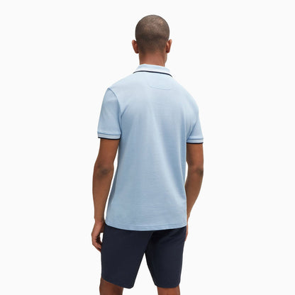 Men's Cotton-Pique Polo Shirt With Contrast Logo