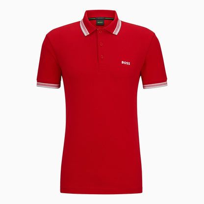 Men's Cotton-Pique Polo Shirt With Contrast Logo