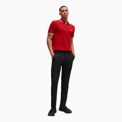 Men's Cotton-Pique Polo Shirt With Contrast Logo