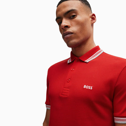 Men's Cotton-Pique Polo Shirt With Contrast Logo