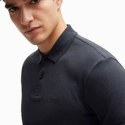 Men's Cotton Piqué Regular Fit Polo Shirt with Tonal Logo