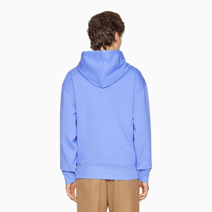 Men's Logo Print Hoodie In French Terry Cotton